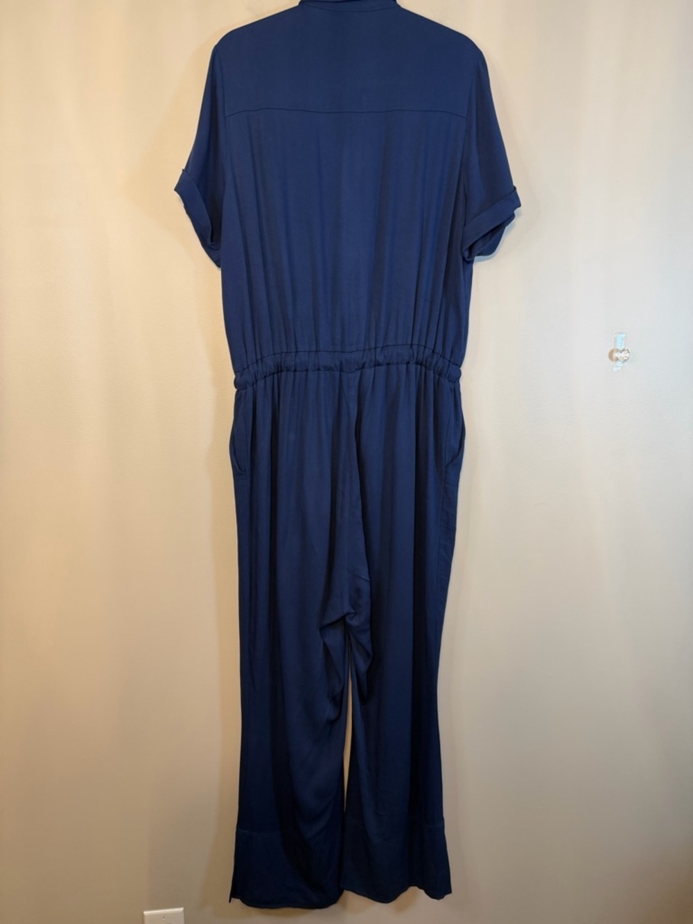 Frye Navy Drawstring Collared Jumpsuit - Picture 9 of 9
